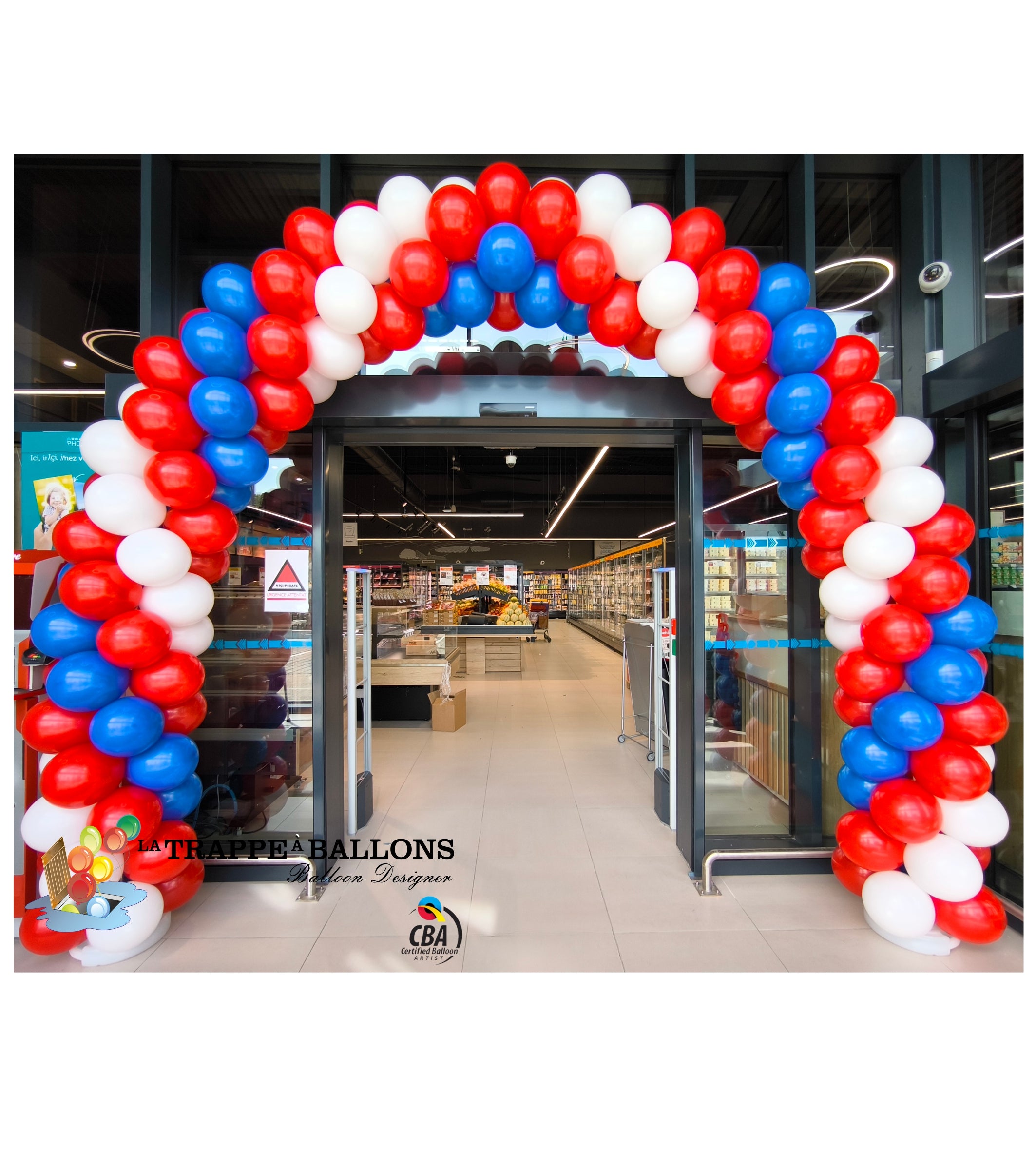 Kit arche de ballons - La Trappe à Ballons - anniversaire - porte ouverte - magasin