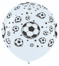 Ballon latex 90 cm imprimé foot - anniversaire - La Trappe à Ballons