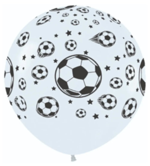 Ballon latex 90 cm imprimé foot - anniversaire - La Trappe à Ballons