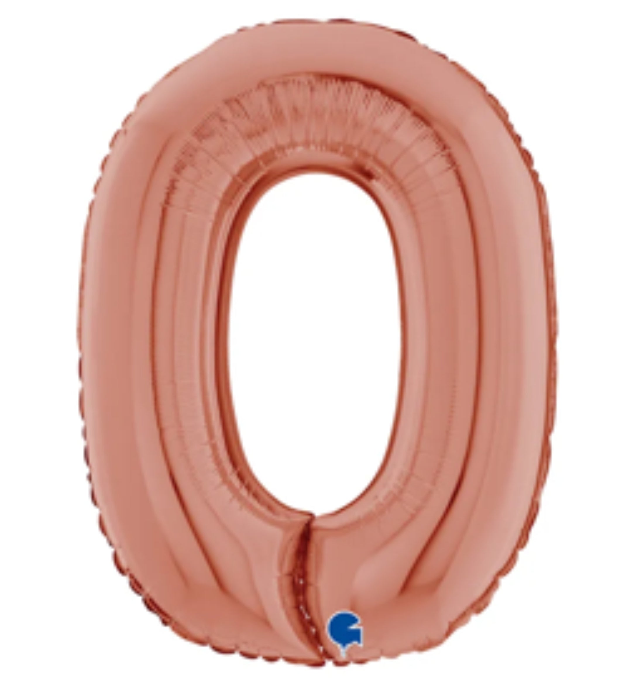 Ballon chiffre 0 en aluminium 30 cm - Rose gold - anniversaire - La Trappe à Ballons