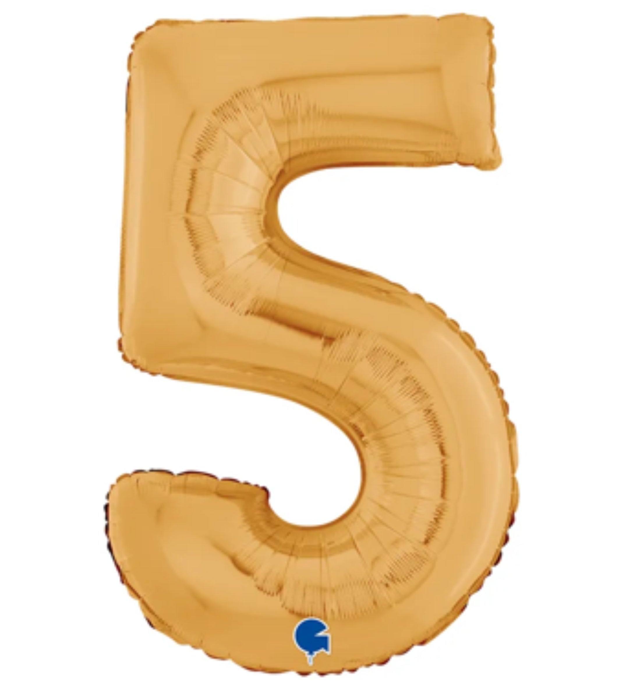 Ballon chiffre 5 en aluminium 30 cm - Gold - anniversaire - La Trappe à Ballons