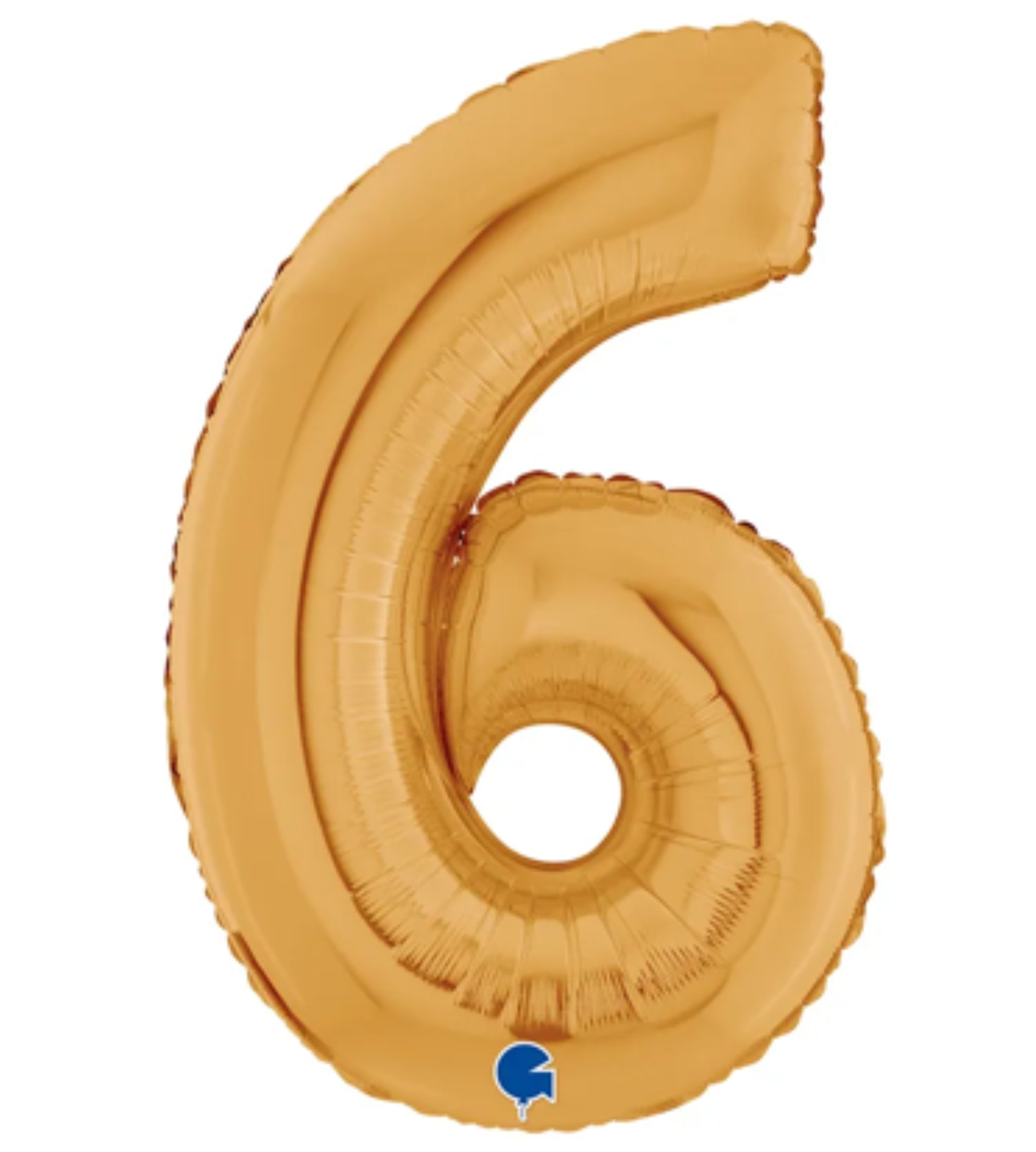 Ballon chiffre 6 en aluminium 30 cm - Gold - anniversaire - La Trappe à Ballons