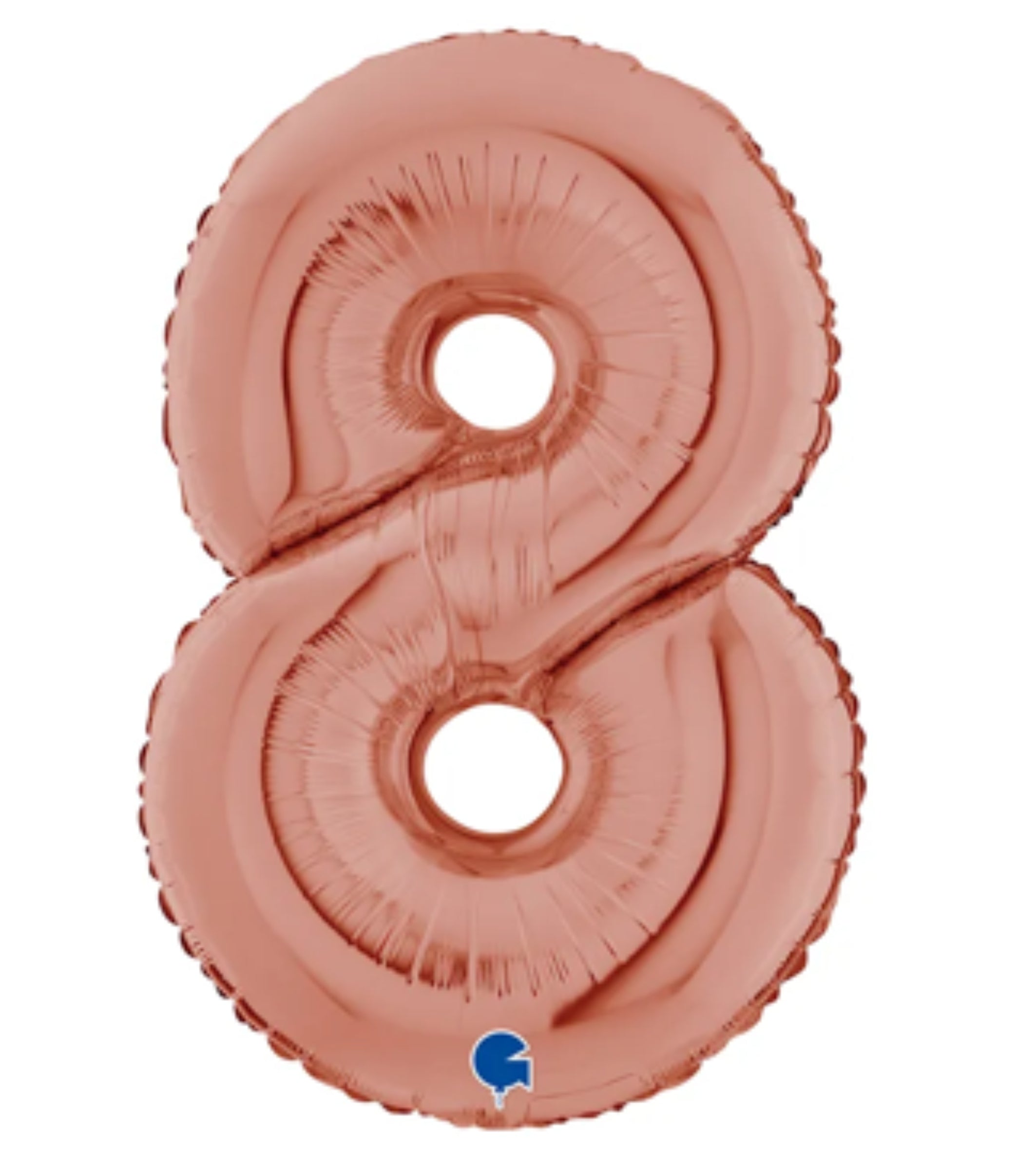 Ballon chiffre 8 en aluminium 30 cm - Rose gold - anniversaire - La Trappe à Ballons
