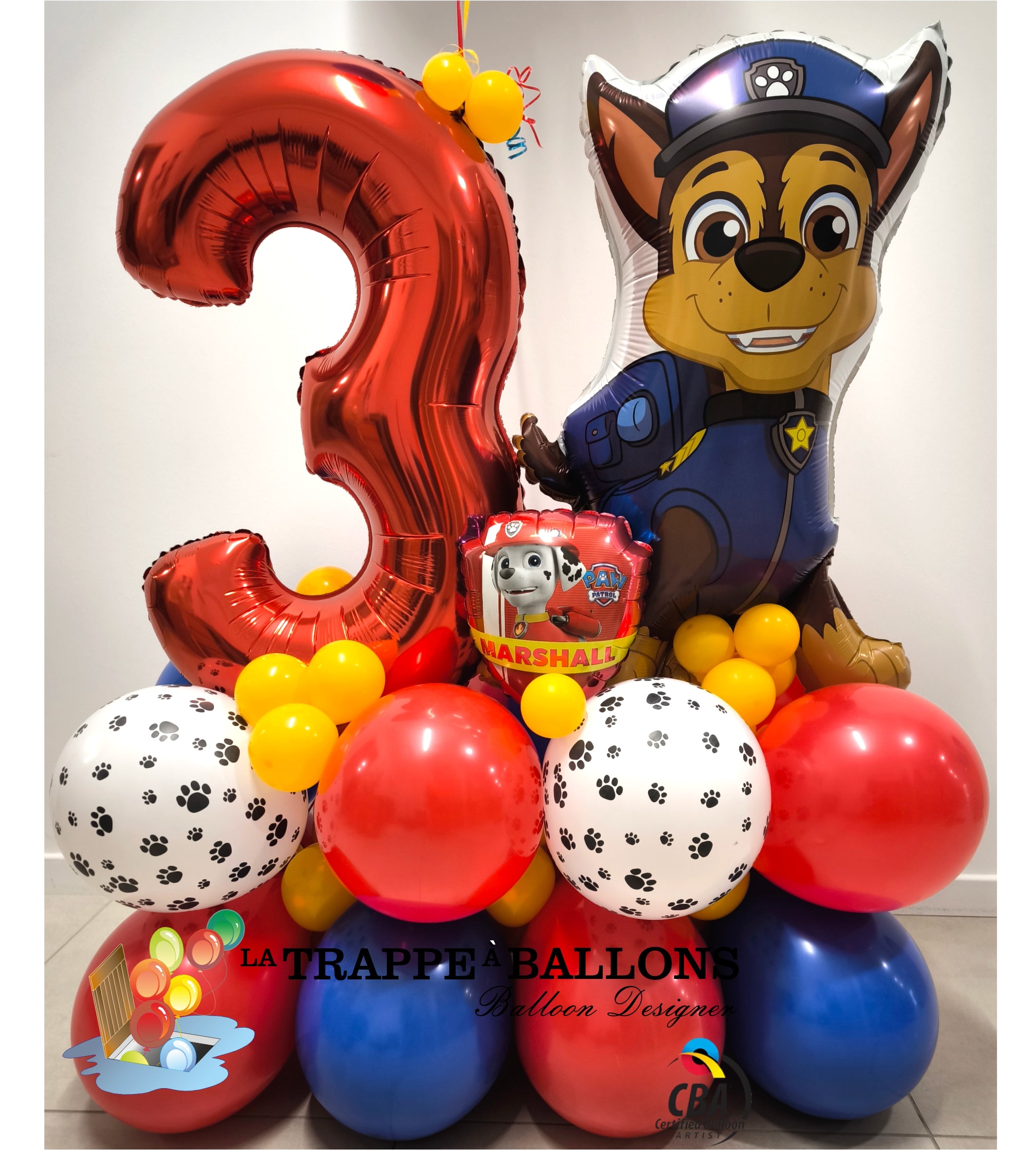 Ballon aluminium Chase Pat Patrouille 81 cm - Licence - anniversaire - La Trappe à Ballons