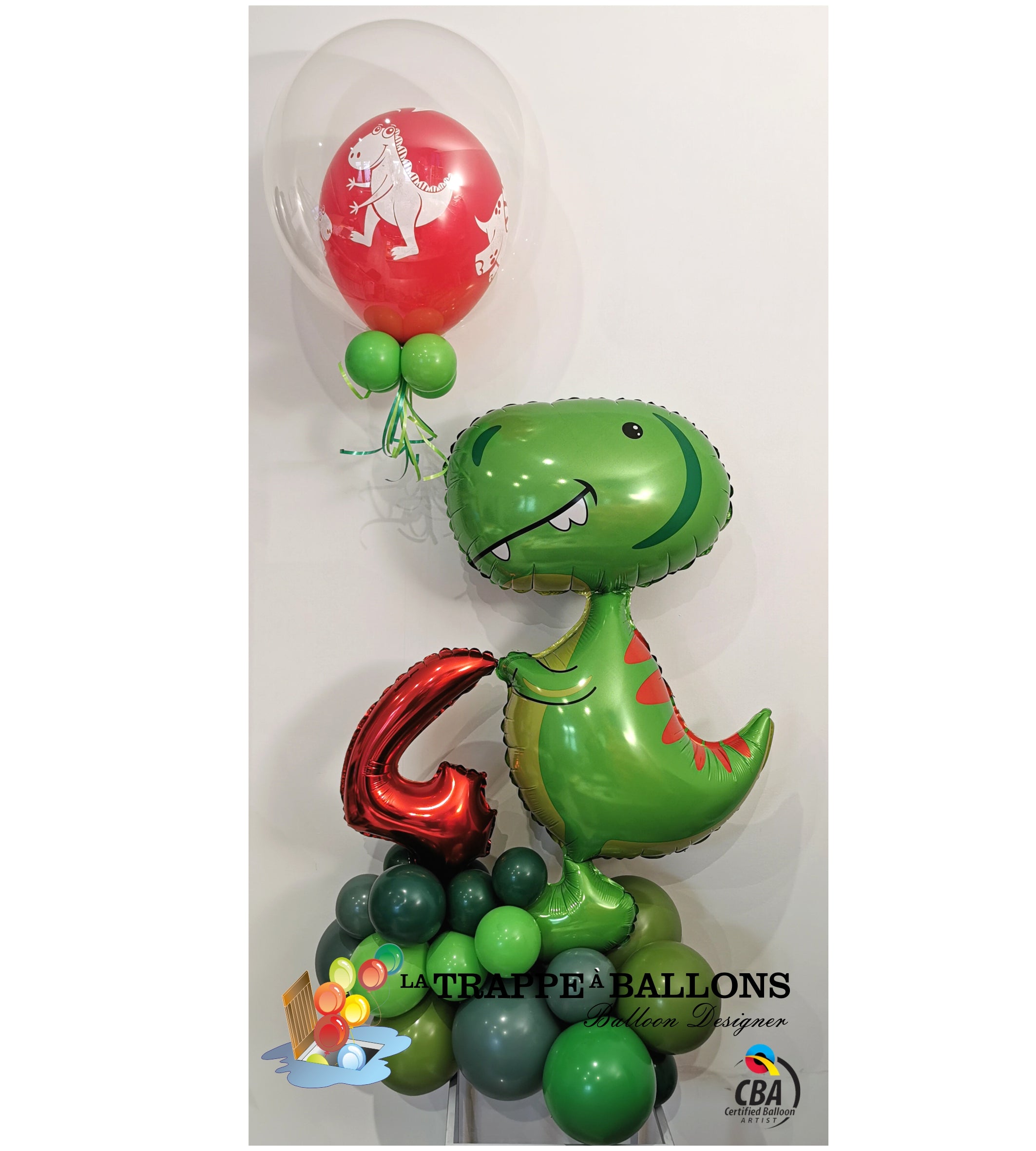 Ballon aluminium tyrannosaure 74 cm - anniversaire - La Trappe à Ballons