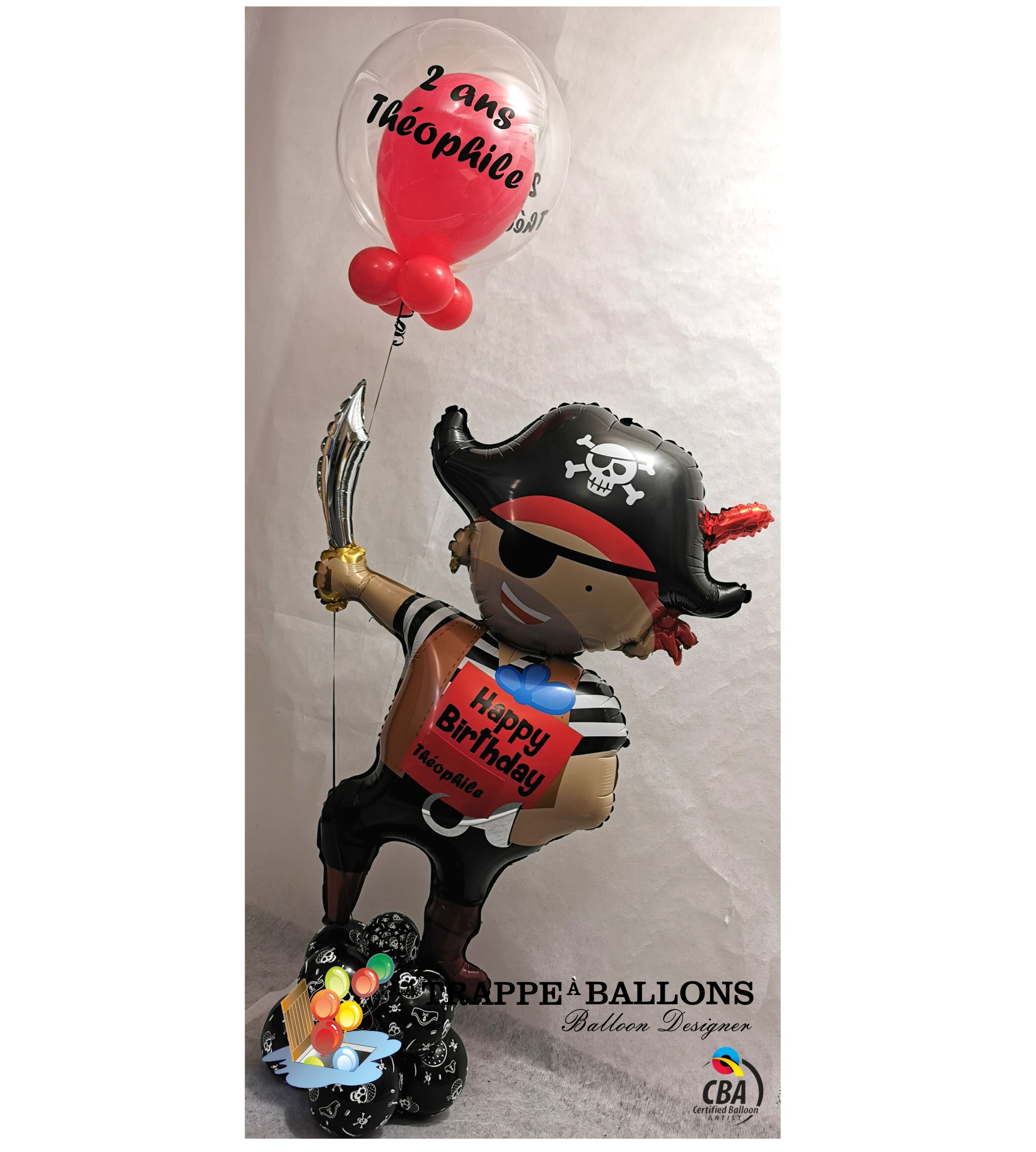 Ballon pirate 100 cm -anniversaire - La Trappe à Ballons