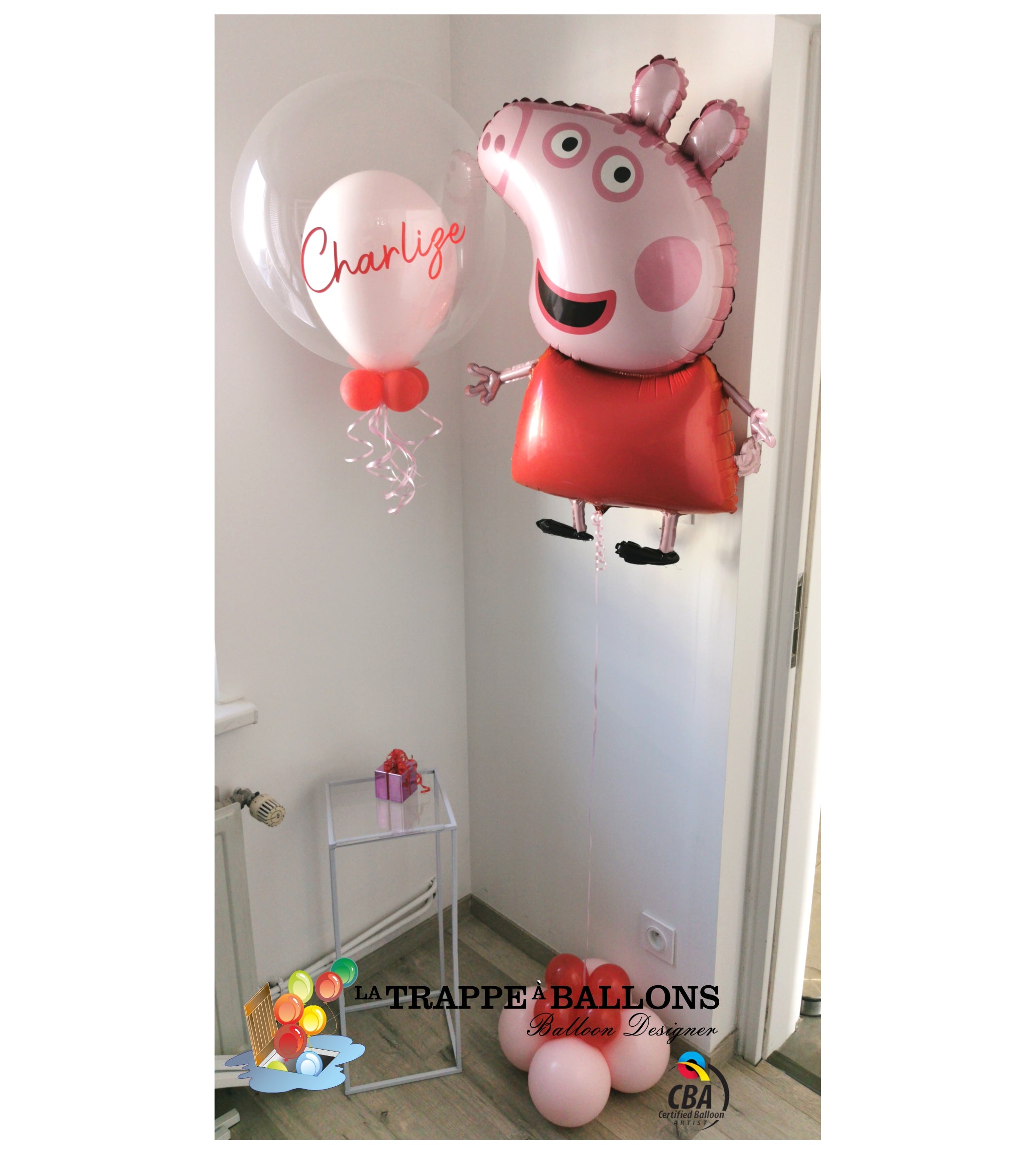 Bouquet de ballons avec Peppa Pig 76 cm - Licence - anniversaire - La Trappe à Ballons