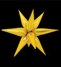 Ballon aluminium étoile 3D 102 cm - or - gold - starbust - anniversaire - soirée fluo  - La Trappe à Ballons