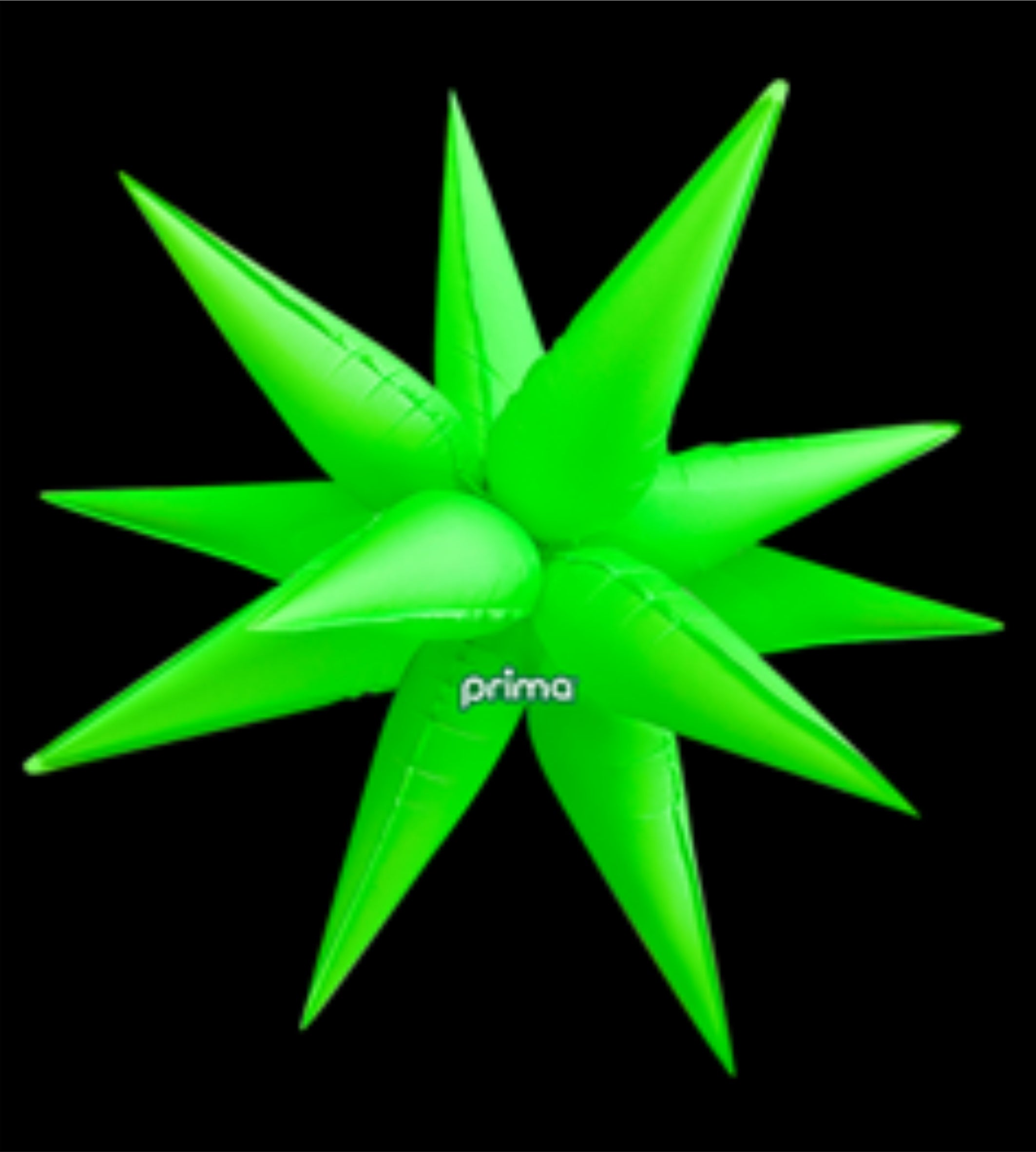 Ballon aluminium étoile 3D 102 cm - vert  electric - starbust - anniversaire - soirée fluo  - La Trappe à Ballons