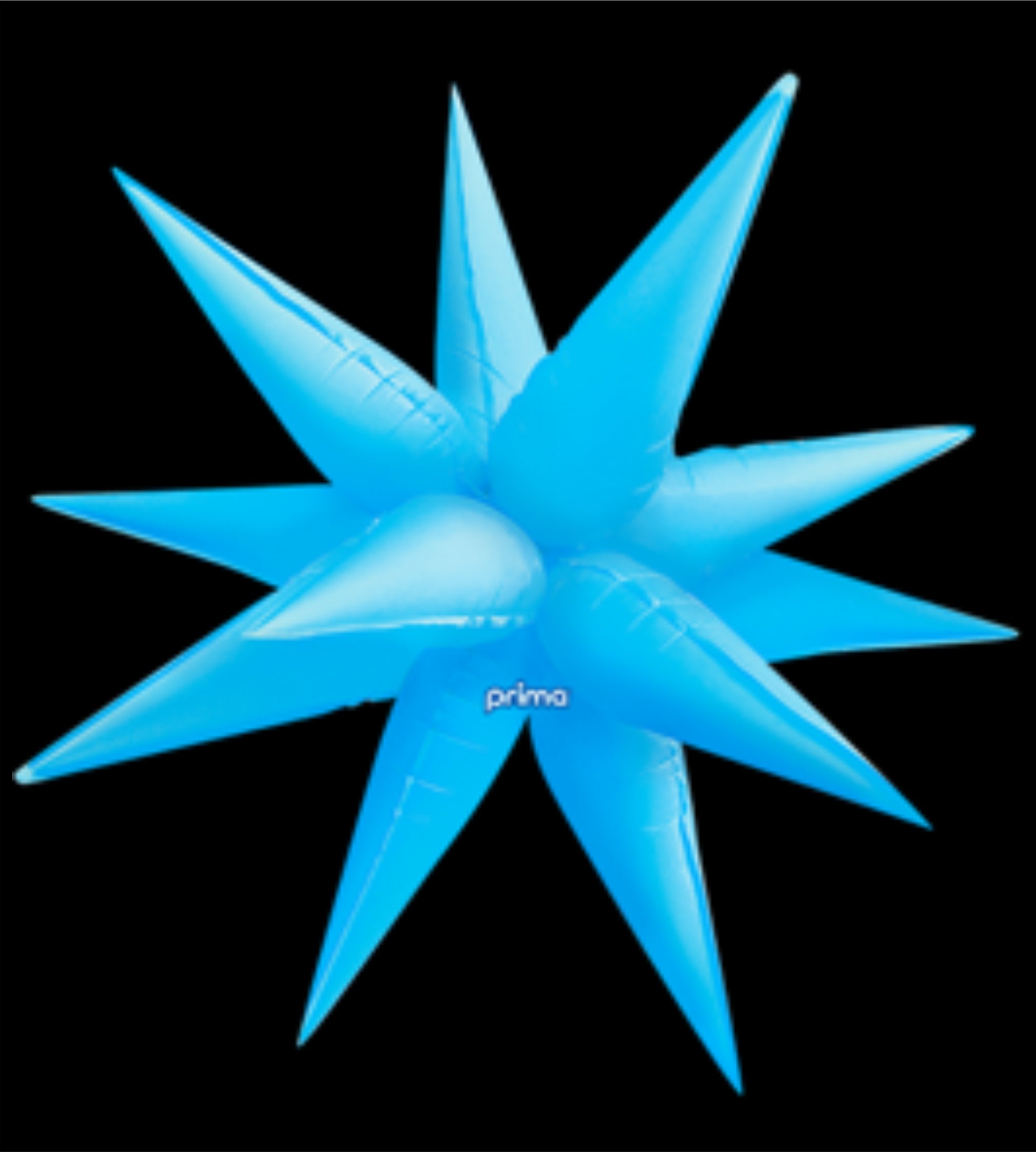 Ballon aluminium étoile 3D 66 cm - bleu electric - starbust - anniversaire - soirée fluo  - La Trappe à Ballons